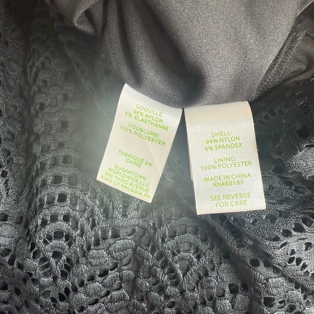 Lilly Pulitzer Jade Dress Black Scalloped Shell Lace W1527 Sz 8 - Picture 11 of 11